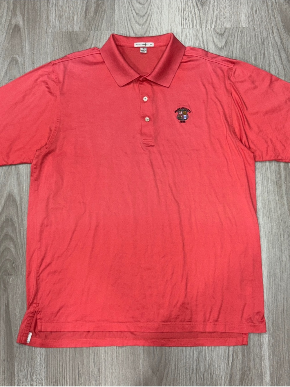 Peter Millar Polo Shirt
Mens XL Coral Embroidered Crest Golf Casual
Classic